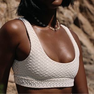 NWT Monday Swimwear - Jamaica Top - Ivory Crochet - M